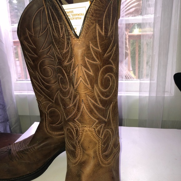 Vibram men’s/ woman’s cowboy boots, embroidered design, Lets ride. - Picture 3 of 16